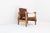Vintage Brutalist Safari Armchair in Wood and Cognac Leather, 1960s For Sale - Image 9 of 9