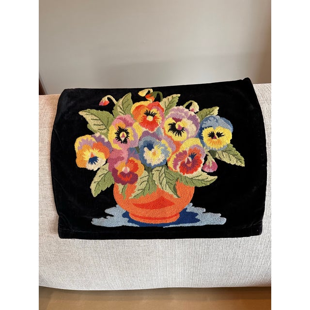 1940s Antique Floral Pillow Cover For Sale - Image 5 of 12