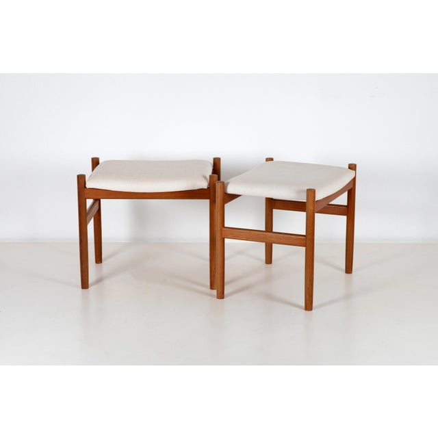 Set of Stools by Hugo Frandsen for Spottrup Stolefabrik, Denmark, 1960s For Sale - Image 6 of 9