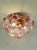 Glass Murano Style Flush Mount Pink Purple Flower Ceiling Light Glass Chandelier For Sale - Image 7 of 11