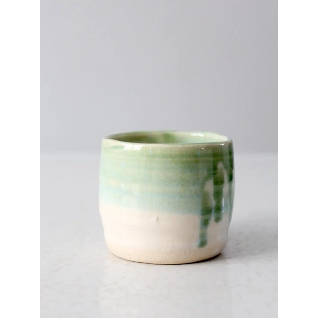 Beige Vintage Studio Pottery Mug For Sale - Image 8 of 12