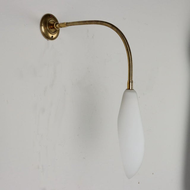 Italian Wall Lamp in Glass, 1950s For Sale - Image 4 of 6