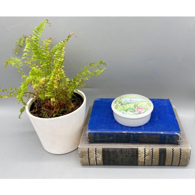 Gorgeous mid-late 20th century trinket box by the renown porcelain maker, Limoges. Maker’s mark is on the underside....