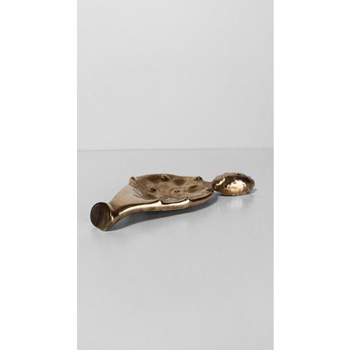 Vintage Sculptural Cast Brass Ashtray, 1970s For Sale - Image 13 of 18