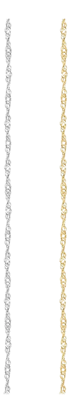 1.4MM 14K Solid Gold Rope Chain Yellow Gold or White Gold
