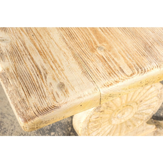 Late 19th Century French Provincial Bleached Pine Monastery Dining Table For Sale - Image 10 of 18