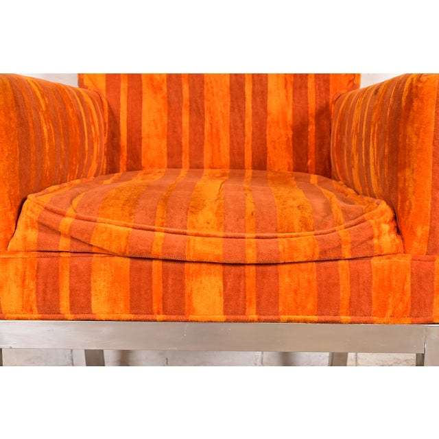 Chrome Leon Rosen for Pace Collection Mid-Century Modern Chrome Armchairs or Dining Chairs, Pair For Sale - Image 8 of 13