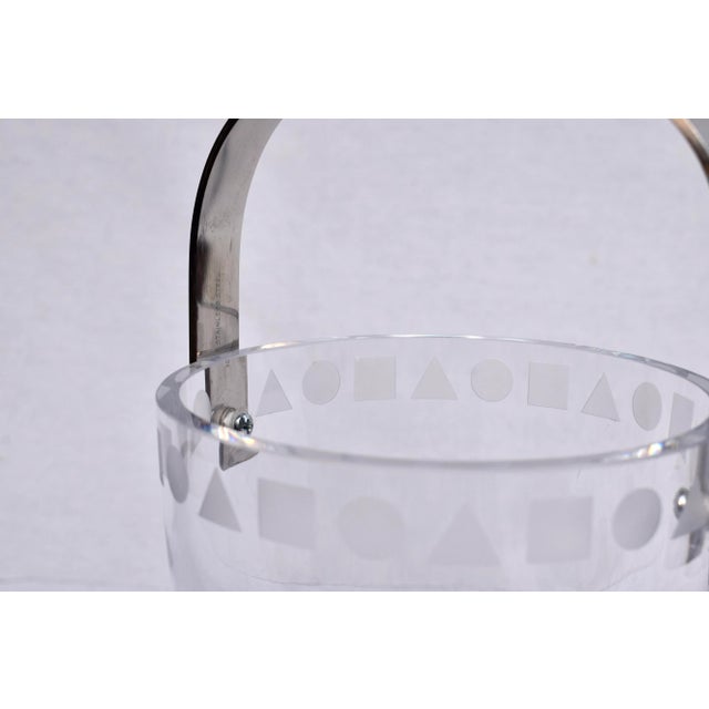 1980s Ward Bennett for Sasaki Sengai Crystal Ice Bucket For Sale - Image 5 of 6