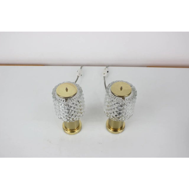 Mid-Century Gold Table Lamps by Kamenický Šenov, 1970s, Set of 2 For Sale - Image 4 of 10