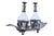 Nave-Shaped Silve and Fluted Glass Cruet Set with Zoomorphic Feet, Set of 3 For Sale - Image 10 of 10