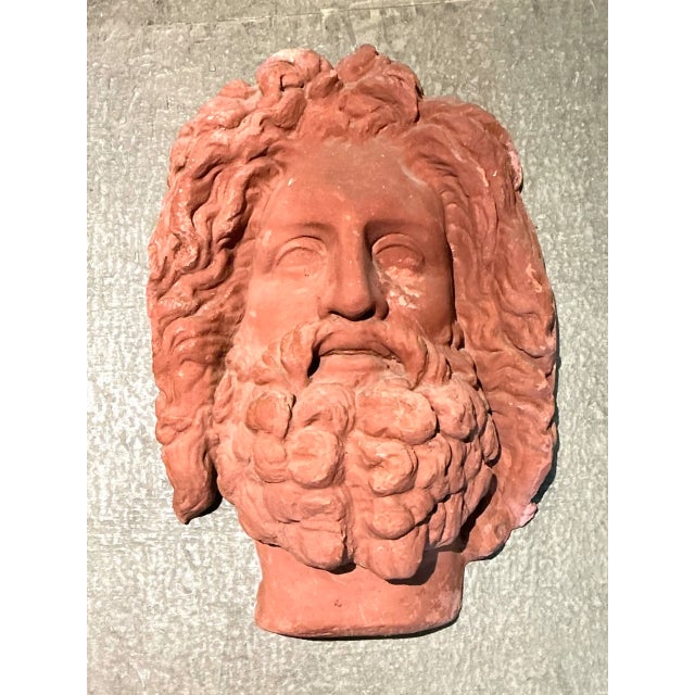Neoclassical Vintage Terracotta Wall Sculpture For Sale - Image 3 of 12