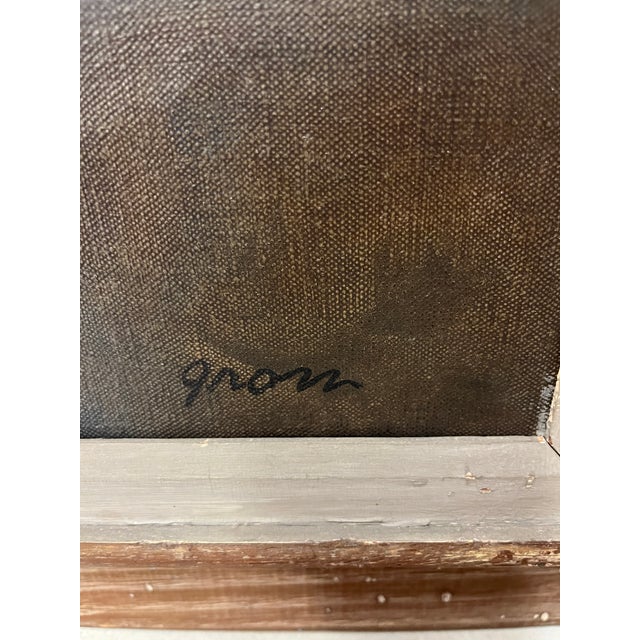 Modern 1950s Sidney Gross Modern Art Oil on Canvas Still Life For Sale - Image 3 of 6