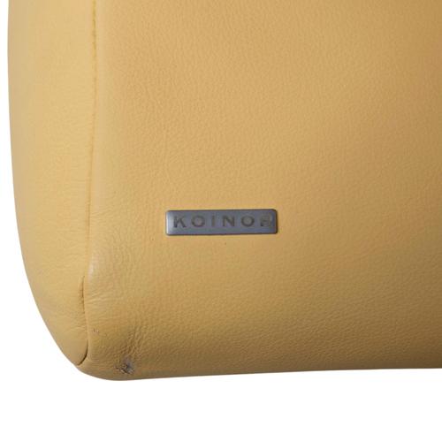 Yellow Leather Rossini Two-Seater Sofa with Manual Function from Koinor For Sale - Image 10 of 14