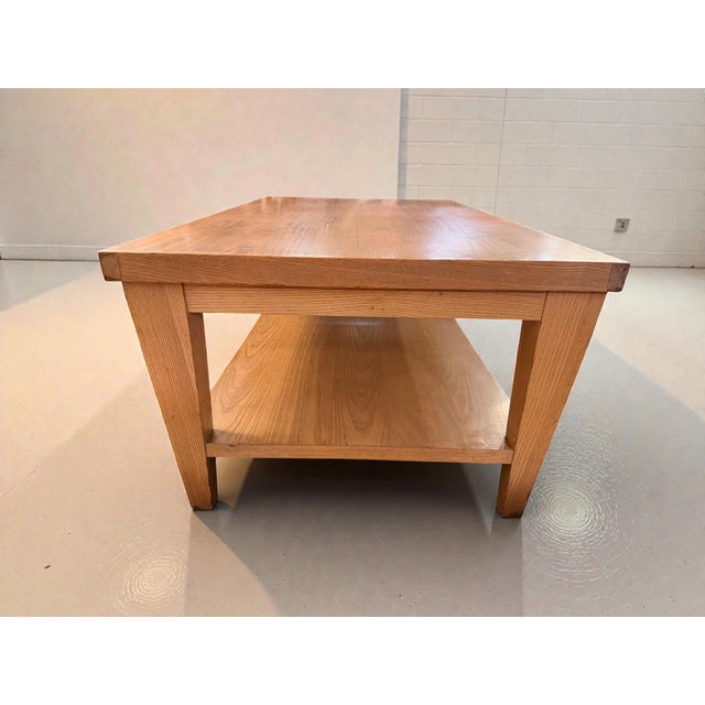 Ethan Allen Horizons Collection Solid Wood Coffee Table With Lower Shelf For Sale In New York - Image 6 of 9