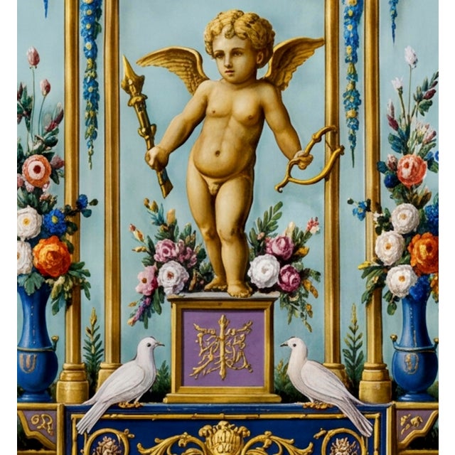Paper Atelier Aria Lumae Palais De Versailles Arabesque Neoclassical Overdoor Grand Architectural Board Print For Sale - Image 7 of 14