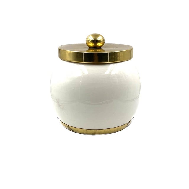 Hollywood Regency Italian White Ceramic Bucket, 1970 For Sale - Image 9 of 17