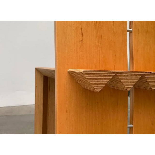 Brown Postmodern High Back Chair For Sale - Image 8 of 18