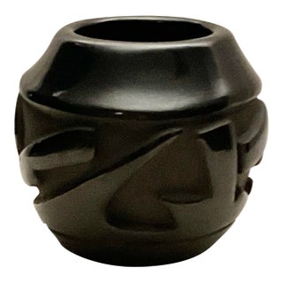 Authentic Santa Clara Pueblo Blackware Pottery Jar by Julia Martinez, Signed - Ca. 1970-1979 For Sale