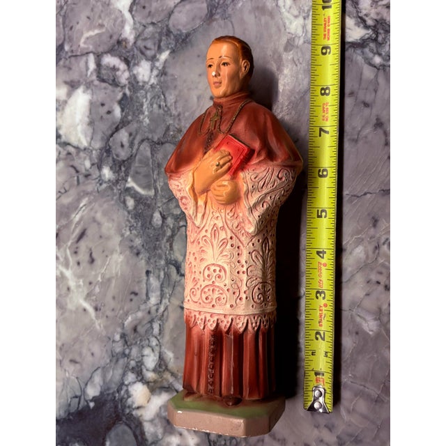 Vintage Mid 20th Century Religious Icon Italian Chalkware Figurine For Sale - Image 11 of 12