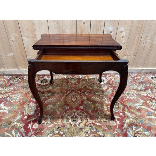 Wood Game Table in Mahogany For Sale - Image 7 of 12