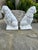 Mid 20th Century Vintage French White Painted Concrete Lions - A Pair For Sale - Image 5 of 15