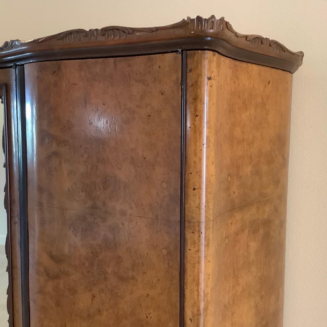 Wood Antique 4 Door French Armoire For Sale - Image 7 of 17