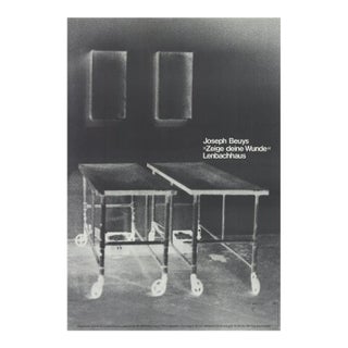 1977 Joseph Beuys 'Show Your Wound' Contemporary Black & White Germany Offset Lithograph For Sale