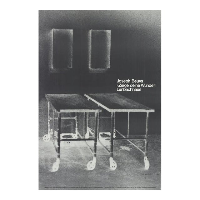 1977 Joseph Beuys 'Show Your Wound' Contemporary Black & White Germany Offset Lithograph For Sale