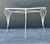 White Vintage MCM Wrought Iron Outdoor Dining Set of 5 For Sale - Image 8 of 13