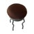 Vintage postmodern design stool made from aluminum and cotton upholstery. Design by Paul Ivar Ledang. In good condition...