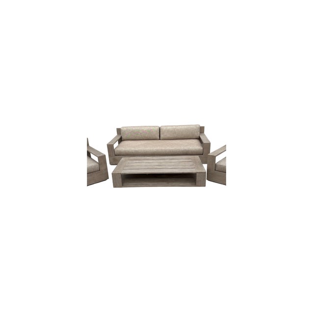 Rh Restoration Hardware Marbella Teak Outdoor Set – Luxe, 4 Pieces For Sale - Image 10 of 16