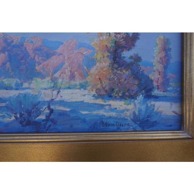 Joe Duncan Gleason - Desert Palm Springs - Oil on Board For Sale - Image 4 of 6