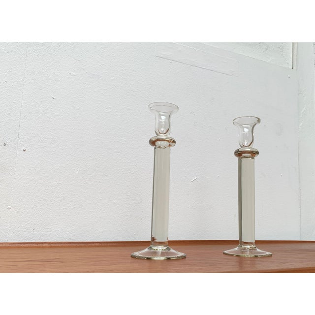 Vintage Glass Candleholder, 1970s, Set of 2 For Sale - Image 8 of 18