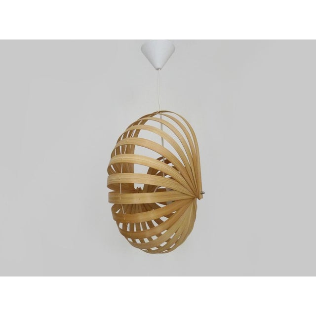 2000 - 2009 Nautilus Pendant Light in Wooden Slats, 2000s For Sale - Image 5 of 11