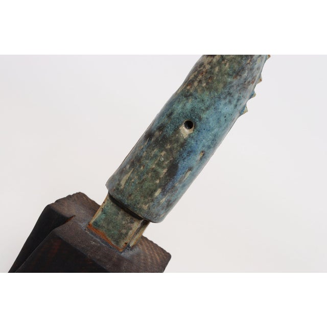 Vintage Etruscan Style Mounted Terracotta Female Idol / Deity Effigy Sculpture For Sale - Image 12 of 18