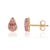 Contemporary 1.27ct Pink Tourmaline Carved Leaf Stud Earrings in 14k Yellow Gold- A Pair For Sale - Image 4 of 15