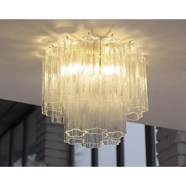 Ceiling light with murano trunci glass, ceiling chandelier diameter 35 cm design made in italy type: made in italy...
