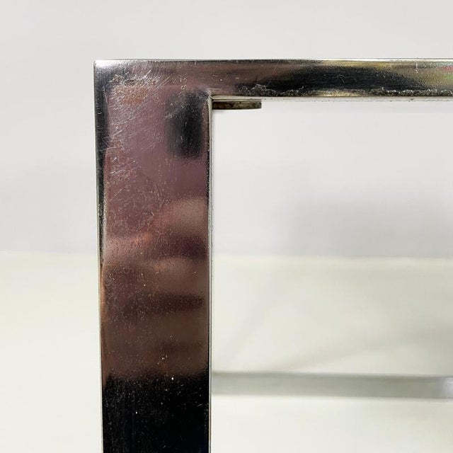 Italian Modern Trio of Coffee Tables in Smoked Glass and Metal, 1980s For Sale - Image 18 of 18