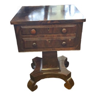 Circa 1840 American Empire Mahogany Side Table For Sale