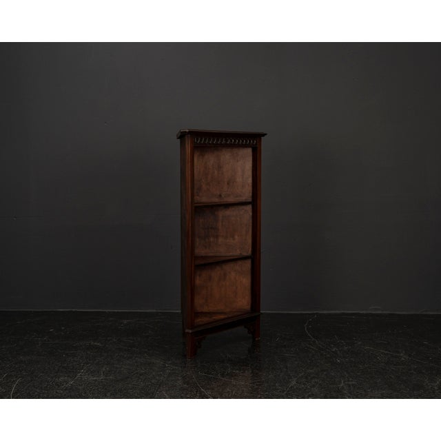 Three-Tier Corner Shelf with Ornamental Kymation Molding, 1920s For Sale - Image 6 of 18