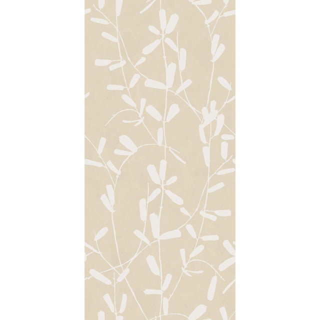 Contemporary Sample - Liripoe Wallpaper by Susan Hable in Tan For Sale - Image 3 of 3