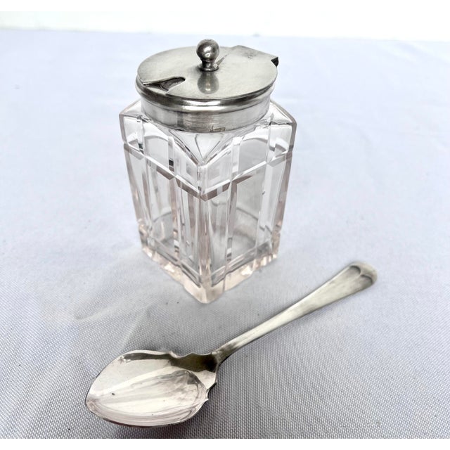Silver Late 1800s Victorian Silver and Cut Crystal Cruet Set With Carrier For Sale - Image 8 of 14