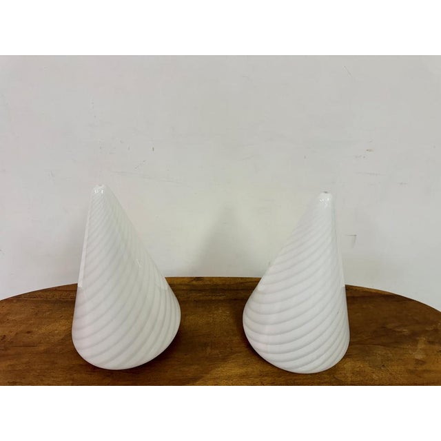 Conical Murano Table Lamps, 1970s, Set of 2 For Sale - Image 3 of 12