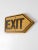 Mid 20th Century Vintage Rustic Wood Exit Sign For Sale - Image 5 of 8