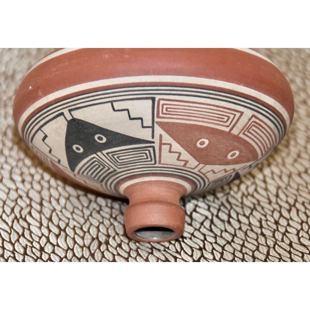 1940s Vintage Hand Crafted Ccantu Red Clay / Barro Rojo Seed Pot Peruvian Primitive Pottery For Sale - Image 5 of 6