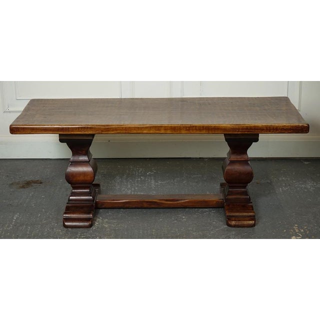 Vintage Refectory Oak Coffee Table For Sale - Image 4 of 15