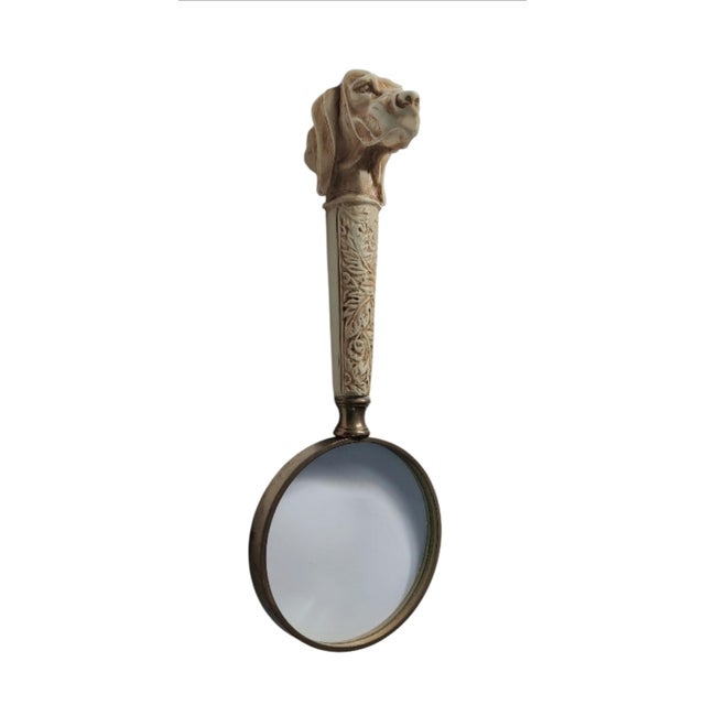 Vintage Figural Dog Head Magnifying Glass For Sale - Image 11 of 12