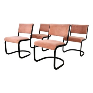 1980’s Postmodern Cantilever Dining Chairs - Set of 4 For Sale