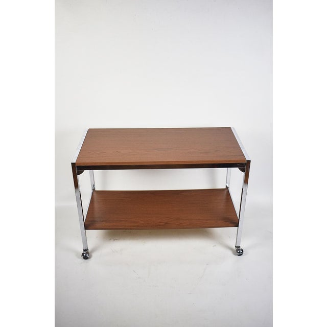 1970s Vintage Mobile Table in Metal, 1970s For Sale - Image 5 of 8