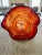 1990s 1990s Autumn Flame Italian Murano Blown-Glass Extra Large Waved Bowl For Sale - Image 5 of 5